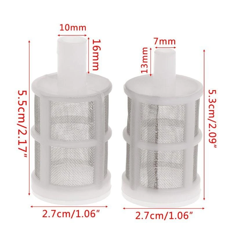 Aquarium Inflow Inlet Filter for 7mm 10mm Tube Stainless Steel Shrimp Guard