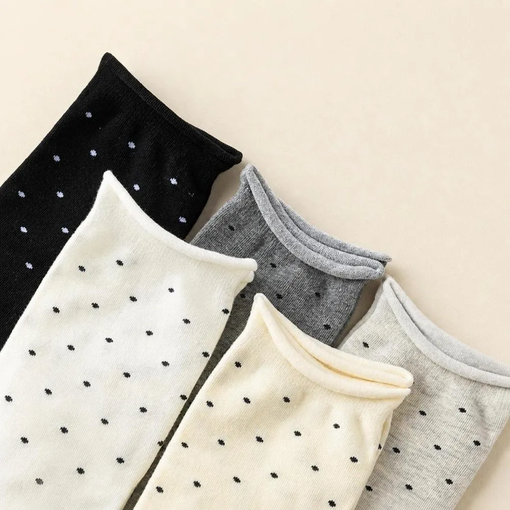 New Polka Dots Two-toed Socks Cotton Breathable Split Toe Tabi Socks Soft Ankle Length Flip Flop Socks Girls