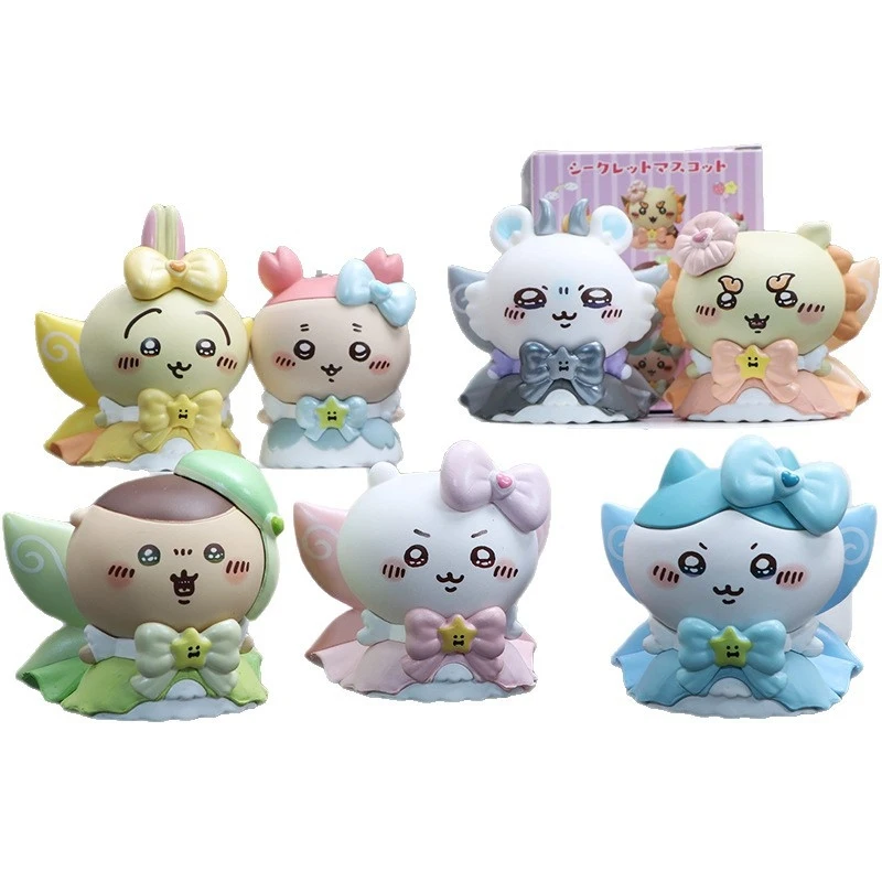 Chiikawa Cartoon-Figuren Blindbox-Dekorationen aus PVC-Material, niedliche Schreibtisch-Ornamente für Sammler und als Geschenk.