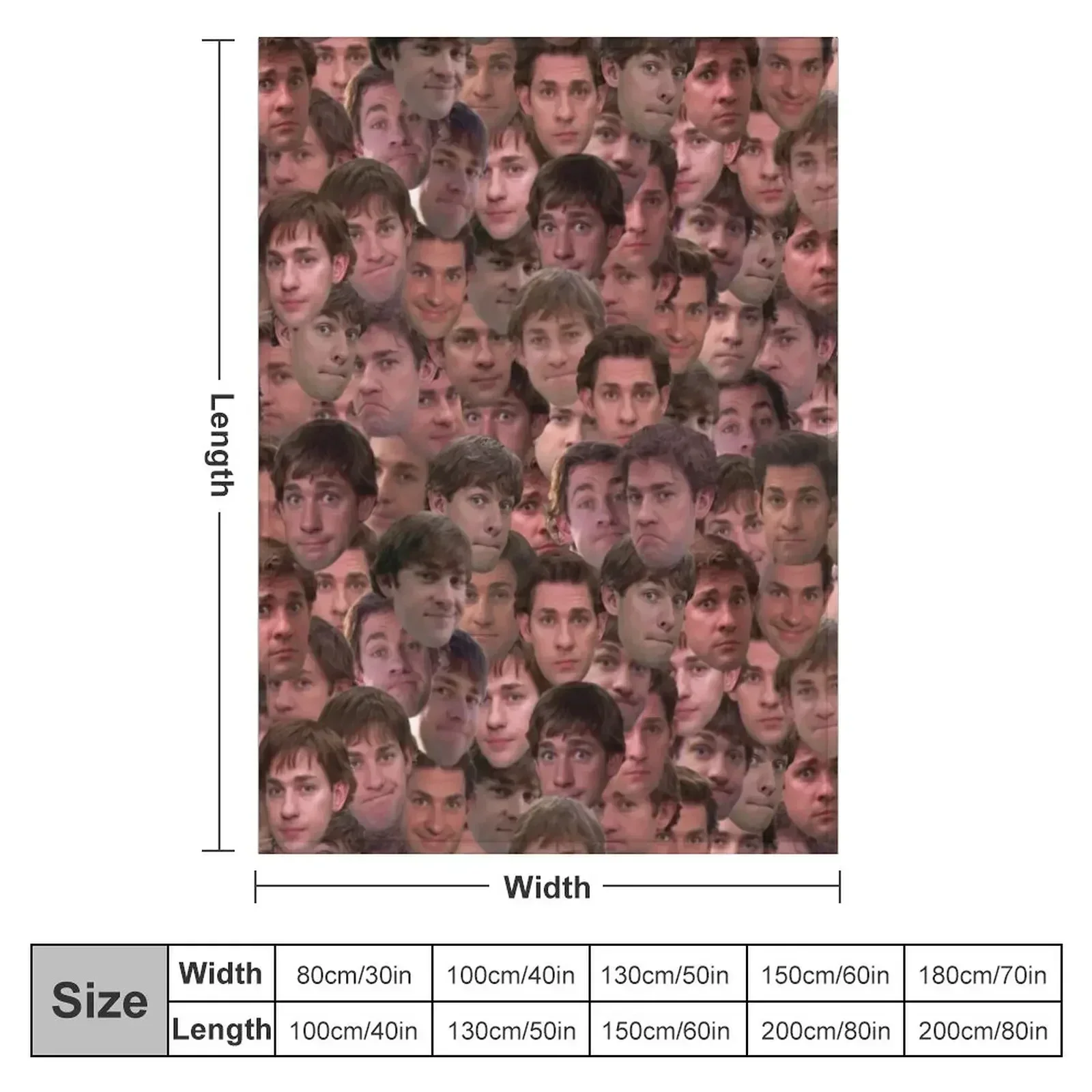 The Many Faces of Jim Halpert - Mashup Throw Blanket Bed covers Summer Beddings Hairy halloween Blankets