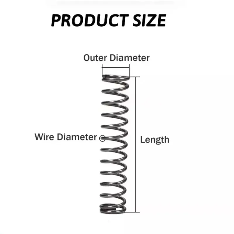 10pcs/Lot Spring steel Y-shaped compression spring,Wire Dia 1.0mm OD 5mm-20mm Length 10mm-50mm Small Pressure Springs