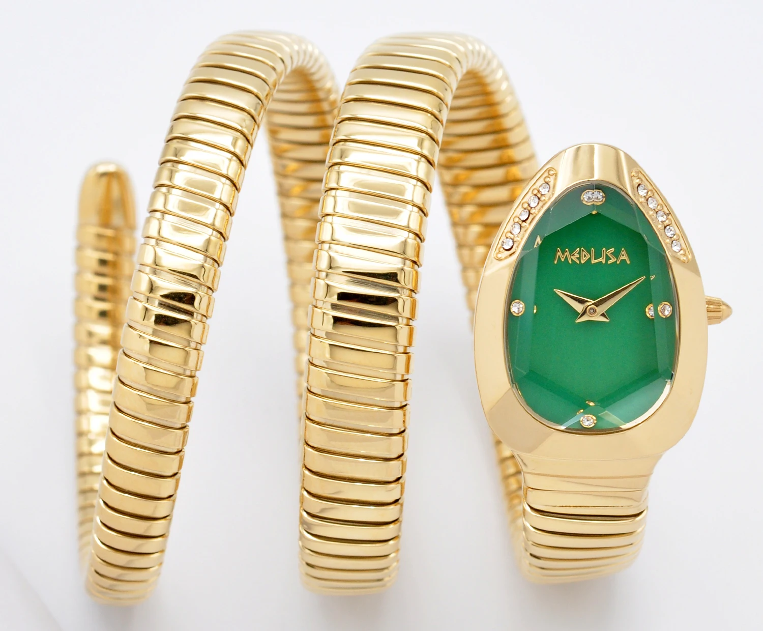 2026 High Quality Gold Diamond Set Snake Shaped Dress Watch Bangle Style Fashionable Unique Brand Same Style Women's Wristwatch S066b879e389c4df094d3030e6f0bcfbfJ