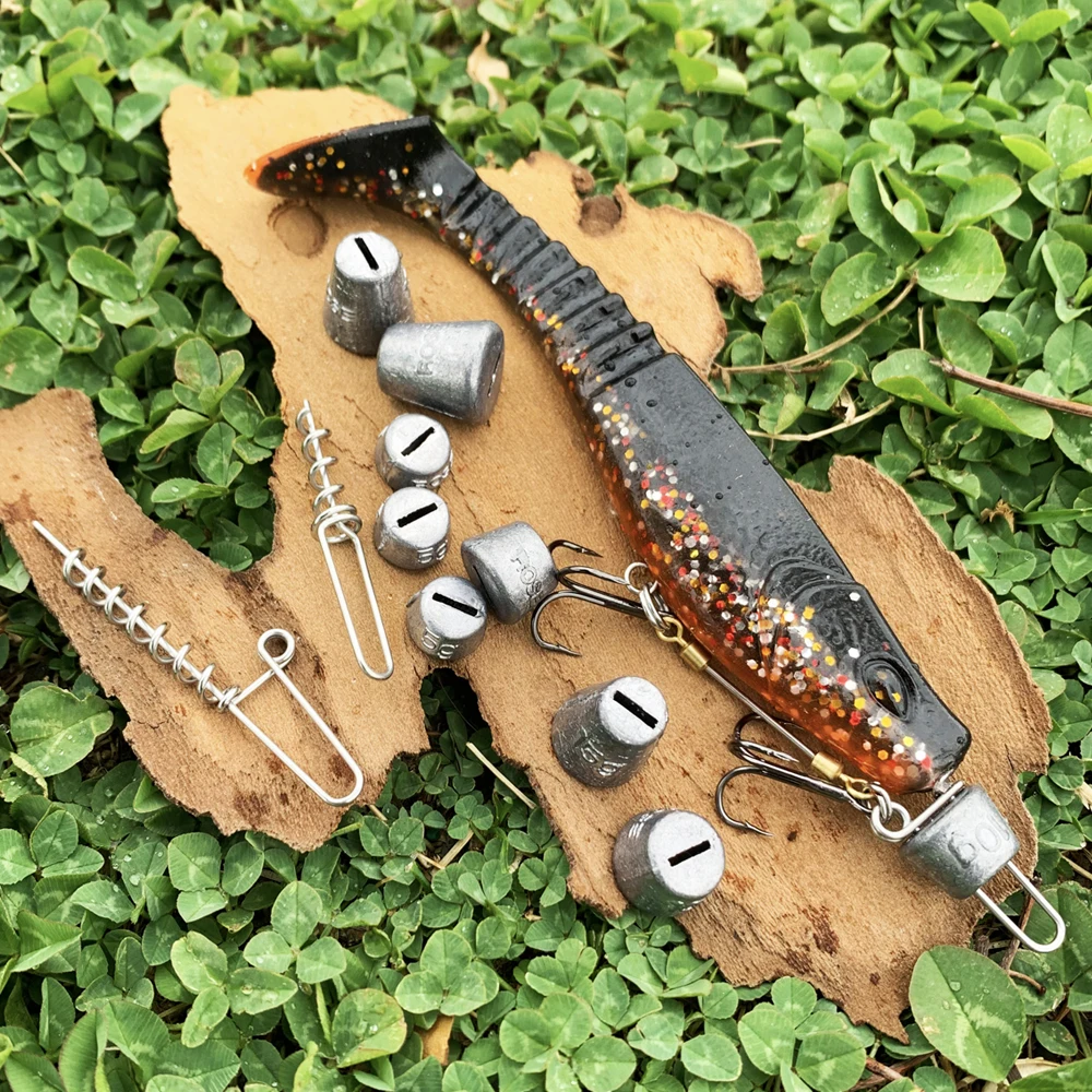 Rosewood Pike Screw With Weight 5g 10g 15g 20g Fishing Corkscrew For Hold Softbait Rubber Stinger Rig Spiral Sinker Accessories