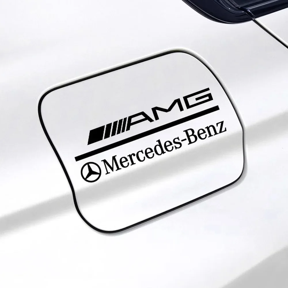 Car Stying KK Car Body Fuel Tank Cap Sticker Accessories For Mercedes benz A C E S Class AMG CLA CLS W212 W213 W204 W205 W124