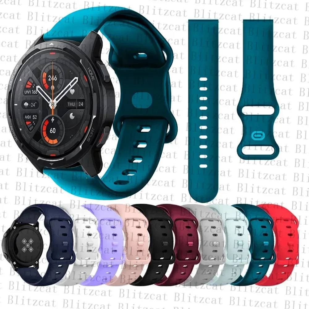

Ремешок силиконовый для Xiaomi MI Watch S3 S1 Active Pro, спортивный сменный Браслет для наручных часов, цвет 2, 22 мм