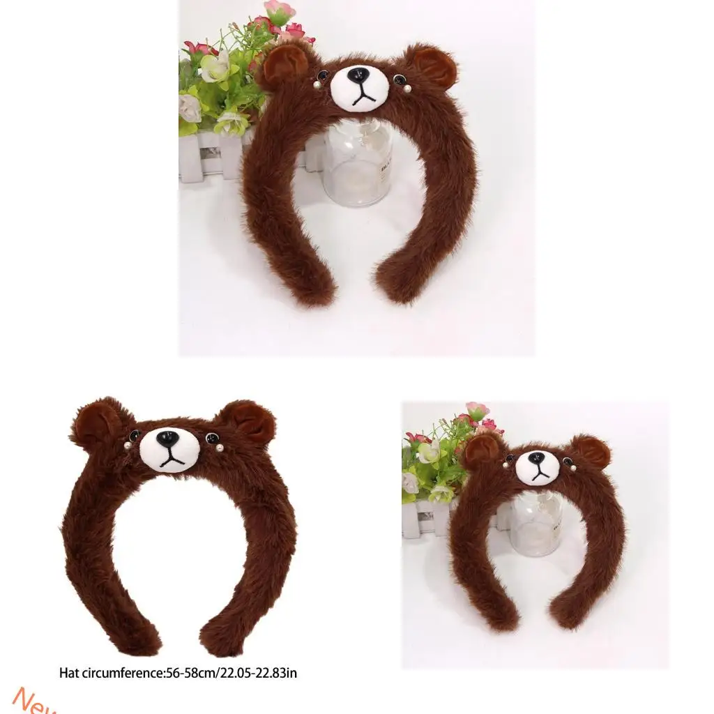 

Cartoon Bear Headbands with Animal Ear Styling Hairband For Toddler Adult Special Occasion Birthday Party Photo Headwear LXAD