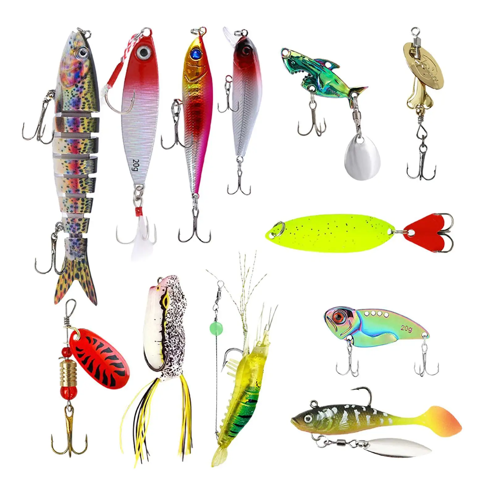 Fishing Advent Calendar Sturdy 12 Days Christmas Gifts Accessory Christmas Fishing Lures Set for Father Men Adults Dad Boyfriend