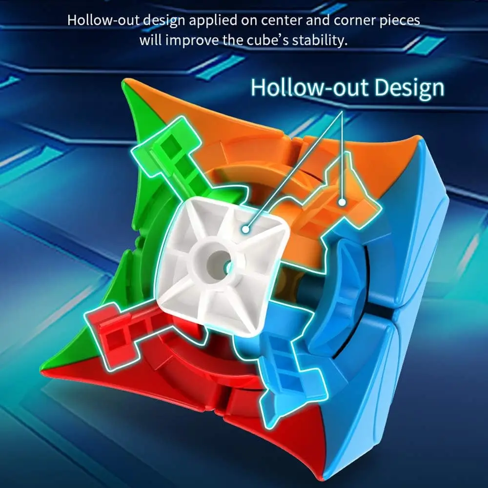 MoYu MoFang JiaoShi Meilong Cubo de trébol de cuatro hojas, Cubo de rompecabezas Twisty para el aula, rompecabezas