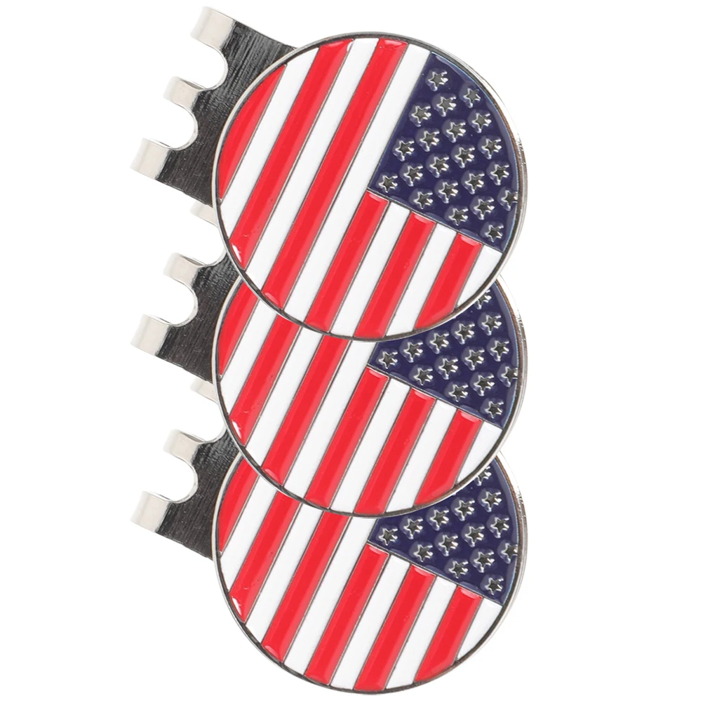 

3pcs Golf Hat Clip Sports Accessories Red Color Durable Portable Marker Golfer Supply Metal HatClip BallMarkers Gifts