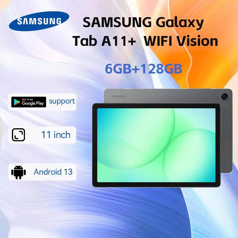 Original Samsung Galaxy Tab A11+/A11 Plus X230 WIFI Vision Tablet 11inch 6+128GB Ram 8 Cores CPU 2.5GHz, 2GHz 7040mAh Battery