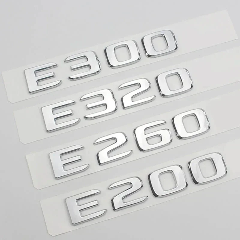 

ABS Chrome 3D Car For Mercedes Benz Trunk Letters Logo Sticker Emblem Accessories E43 E63 E200 E220 E260 E300 E320 W213 W212 AMG