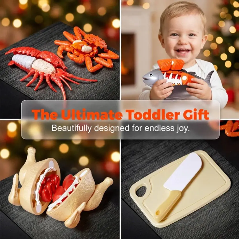 New Detachable Play Cutting Food Set Peelable Sliceable Peelable Food with Storage Bucket Sliceable Food Parent Unisex Game
