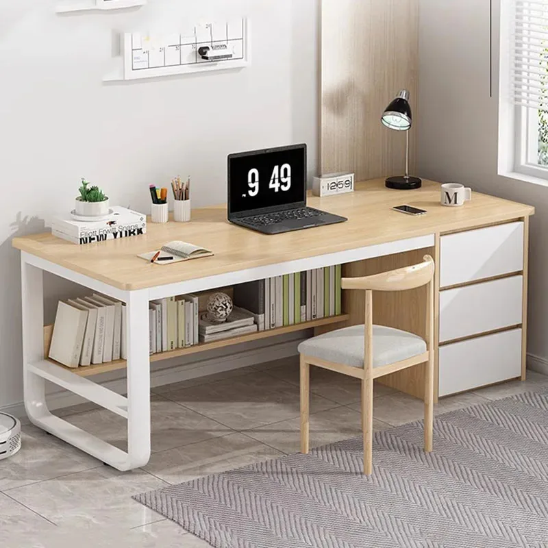 Drawers Study Office Bedroom Student Setup Organizers European Computer Desk Floor Legs Mesa De Computador Modern Furniture