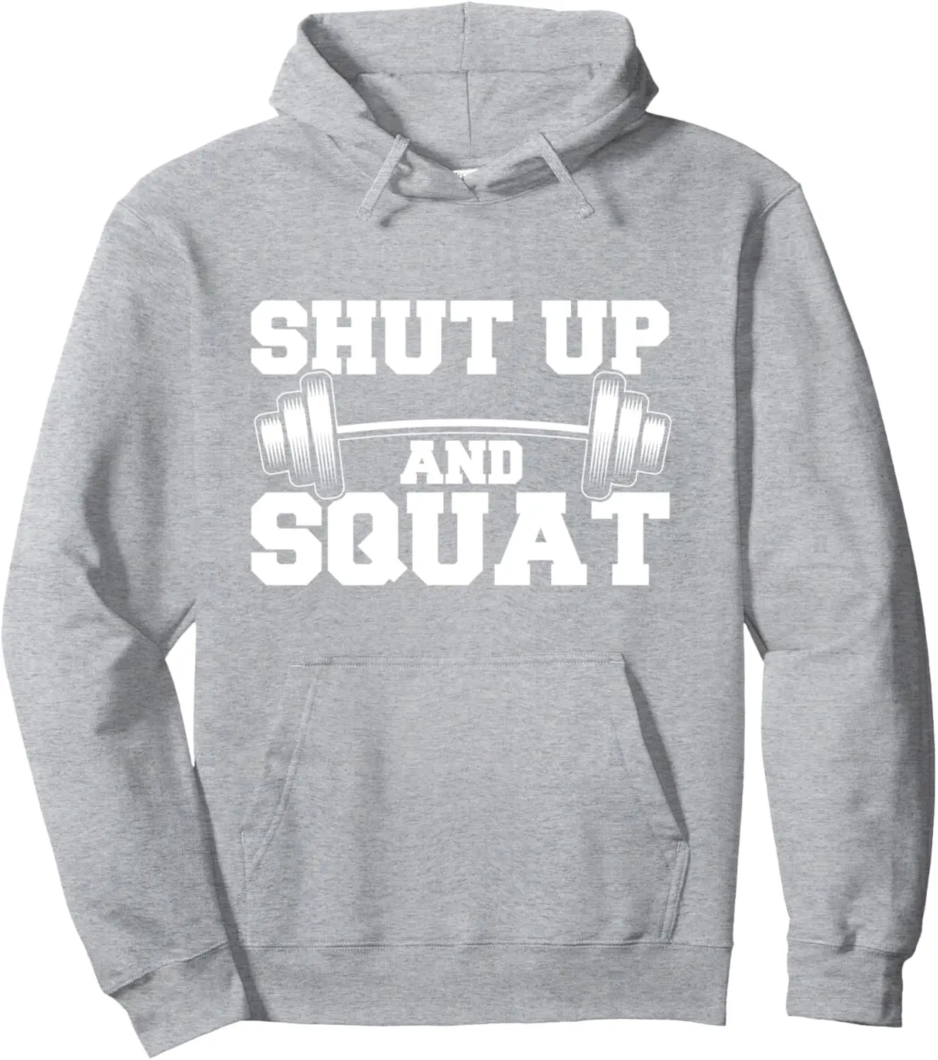 Shut Up and Squat Funny Graphic Design for Gym Lovers Pullover Hoodie Unisex Autumn Streetwear Tops Customizable Sweatshirt