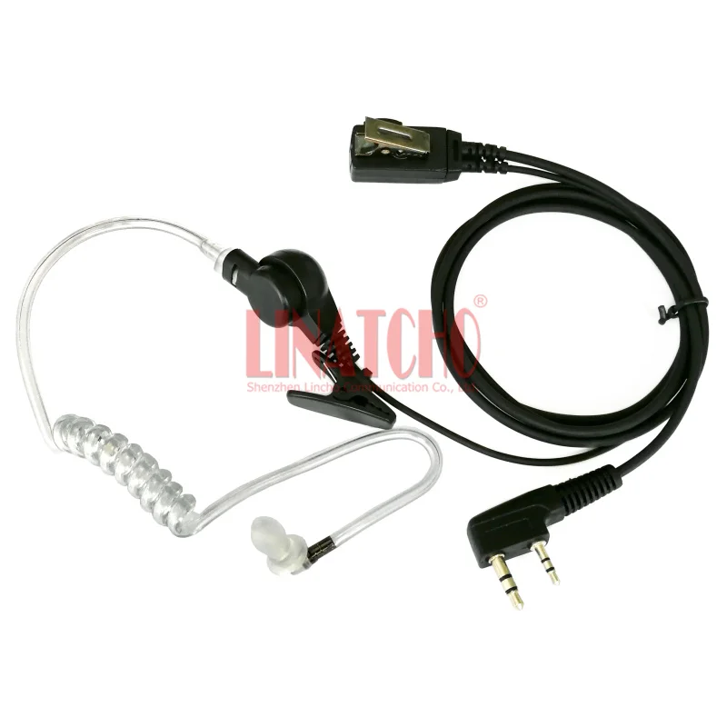 Press to Talk VOX Прозрачная воздушная трубка для наушников рации 2-контактный разъем K