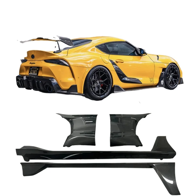 

Спойлер-сплиттер для бокового бампера из сухого карбона ForAD Style для Toyota Supra A90 A91 Mk5, элементы обвеса