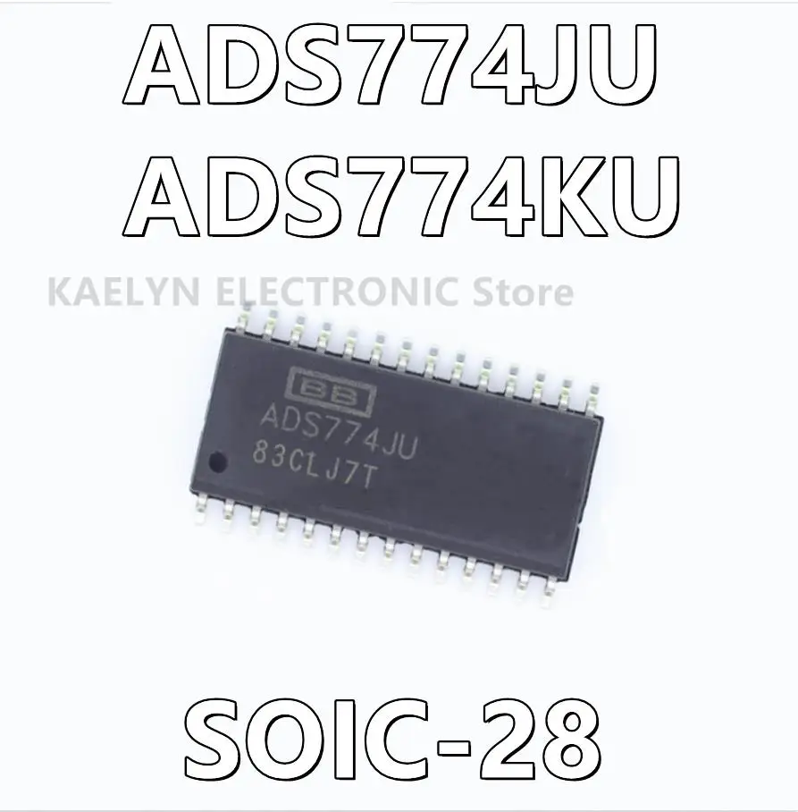 

5 шт./лот ADS774JU ADS774KU ADS774 12-битный аналого-цифровой преобразователь 1 вход 1 SAR 28-SOIC