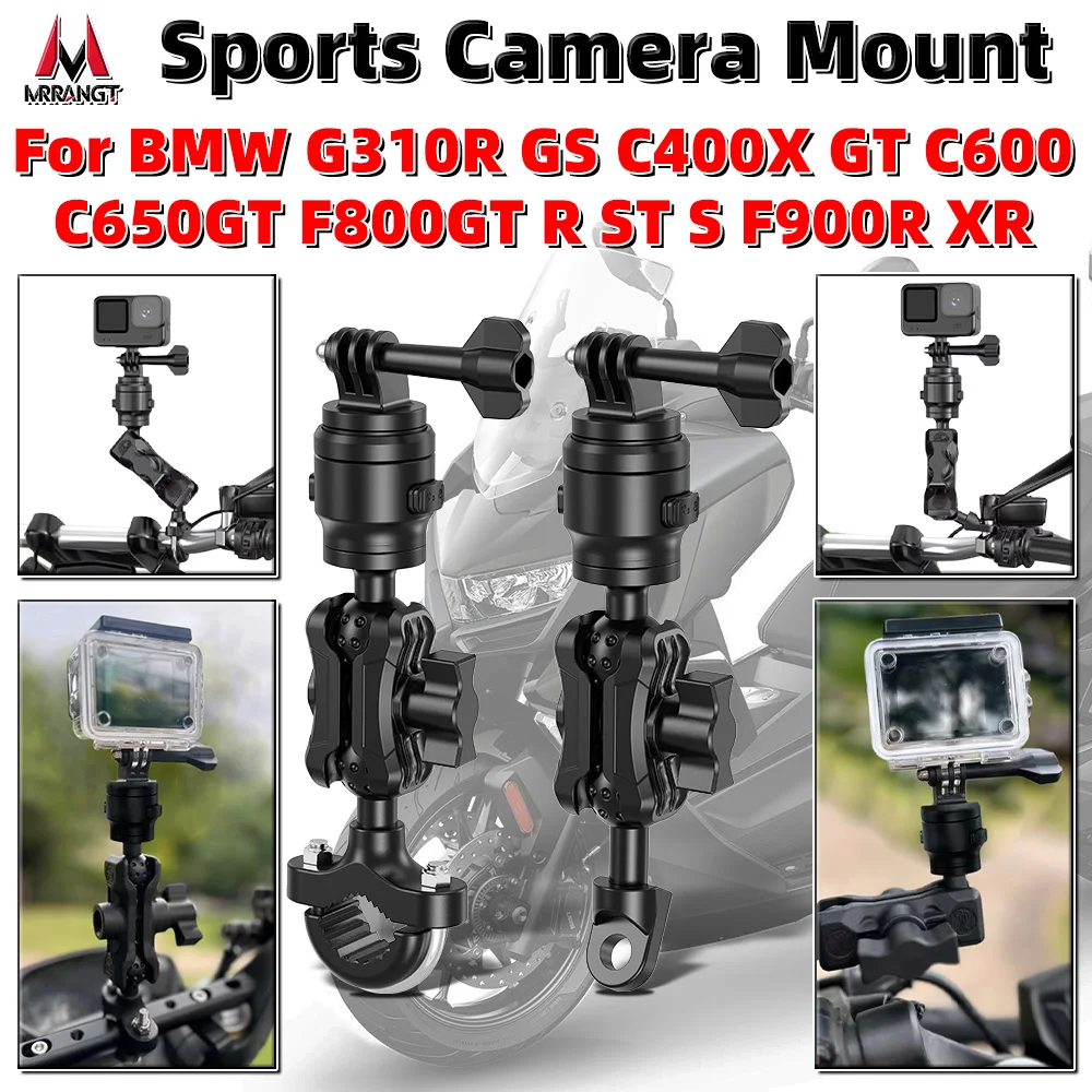 Motorcycle Camera Mount Motorcycle Bicycle Side Mirror Bracket Fit For BMW G310R GS C400X GT C600 C650GT F800GT R ST S F900R XR