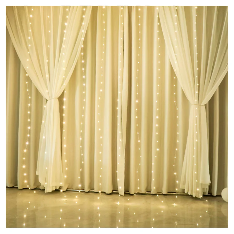 LED Fairy String Christmas Lights 8 Mode Remote USB Festoon Holiday Decor For Home New Year Lamp