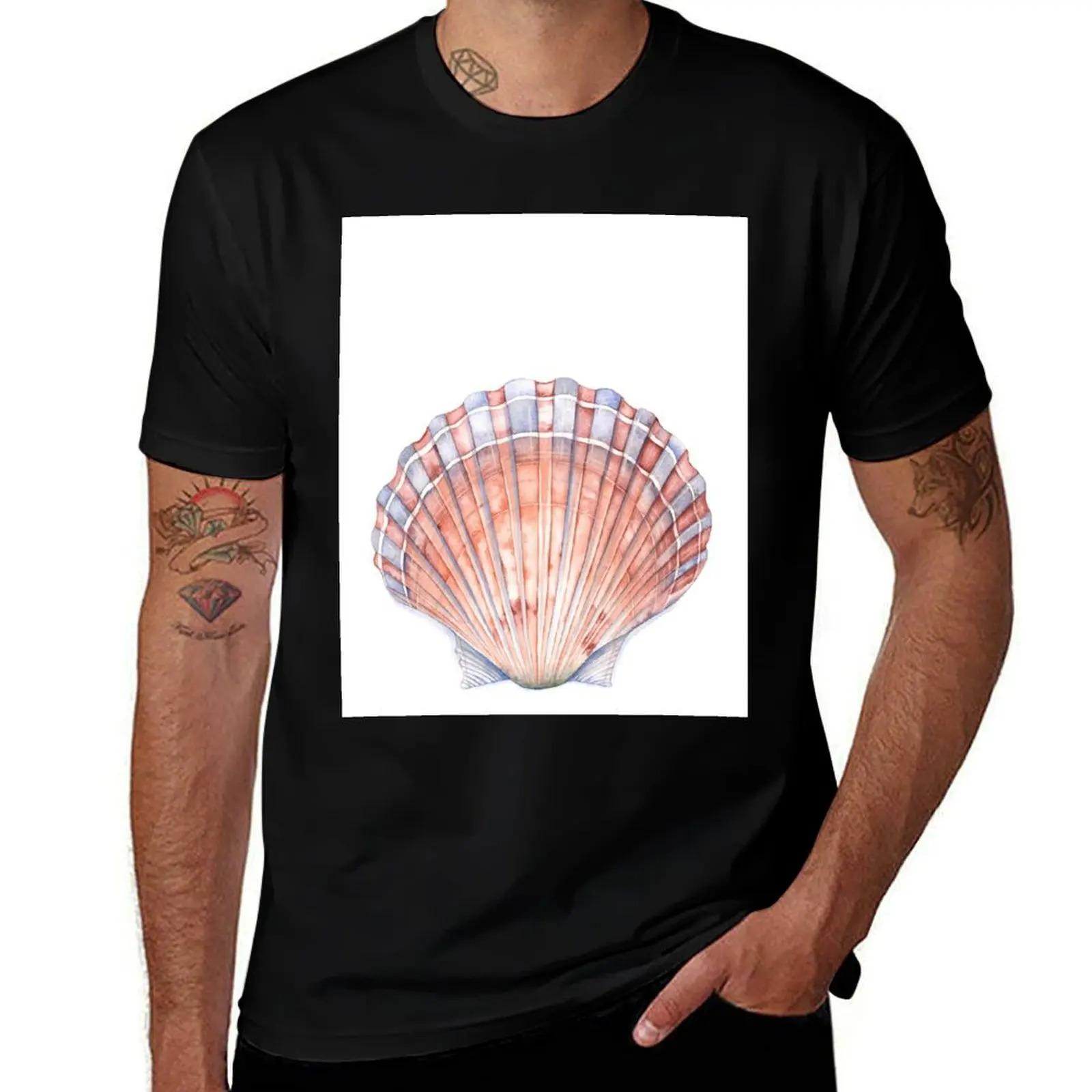 Seashell T-Shirt customs design your own man t shirt anime figures customizeds men clothes