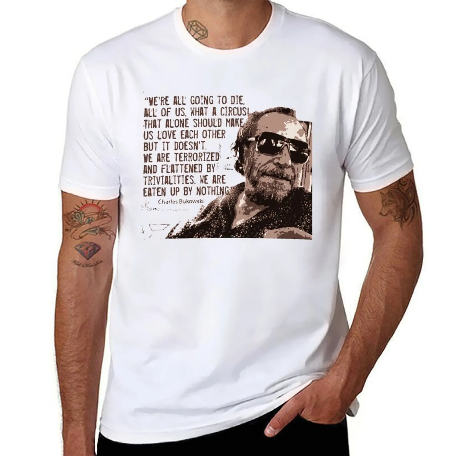

Bukowski T-Shirt man t shirts for men casual printed t shirts for man t shirt custom print T-Shirt