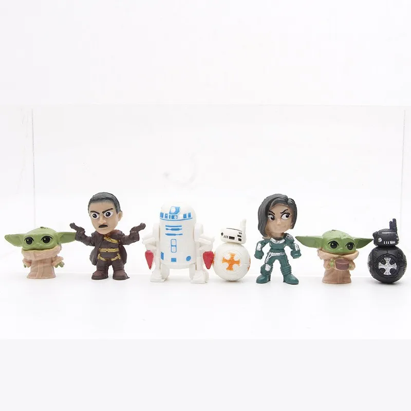 14pcs/set Star Wars Mandalorian  Cute 4cm Figure Toys