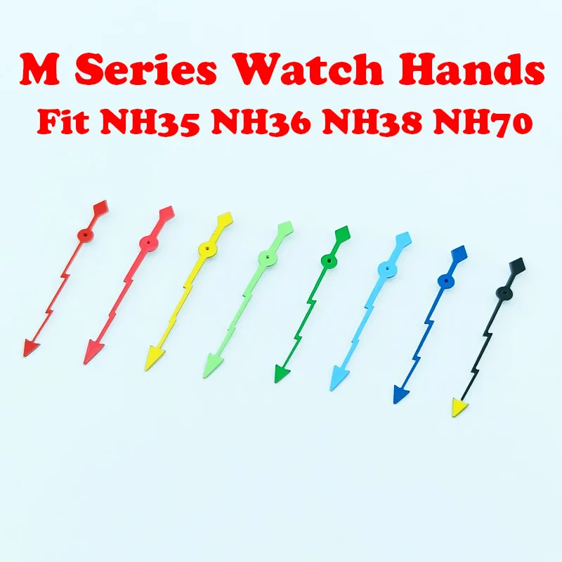 13mm High Quality Watch Hands C3 Green Lume Second Pointer Fit NH3 Series 34 35 36 NH38 NH70 Movement Watch Needle Accessories