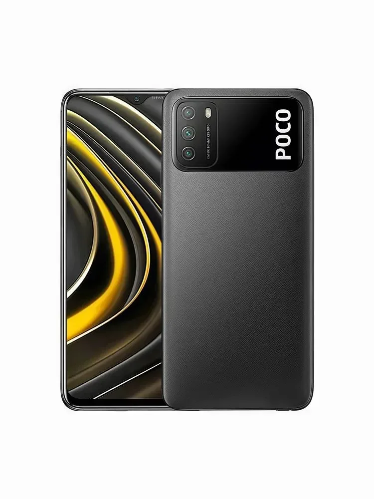 هاتف Xiaomi Poco M3 بسعة 4/64 جيجابايت، أسود