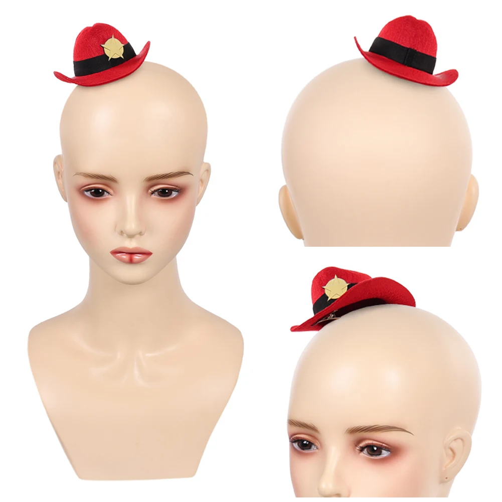 Hell Inn Angel Dust Cosplay Costume Suit Red Jacket Coat Pink Heart Top Hat Headwear Outfits Halloween Carnival Party Clothes - view 6