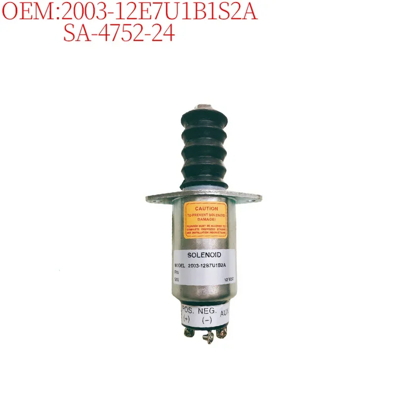 Excavator Construction Machinery Accessories 2003-12E7U1B1S2A SA-4752-24 Flameout Solenoid Valve Stop Switch for Cummins Engine