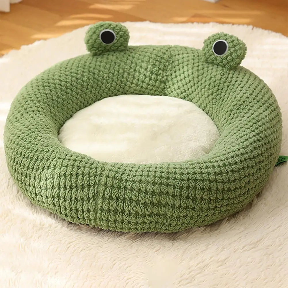 

Soft Cozy Pet Bed Cozy Pet Kennel Ultra-soft Plush Frog-shaped Pet Bed Cozy Kennel for Cats Dogs Cute Cartoon Design for Pet