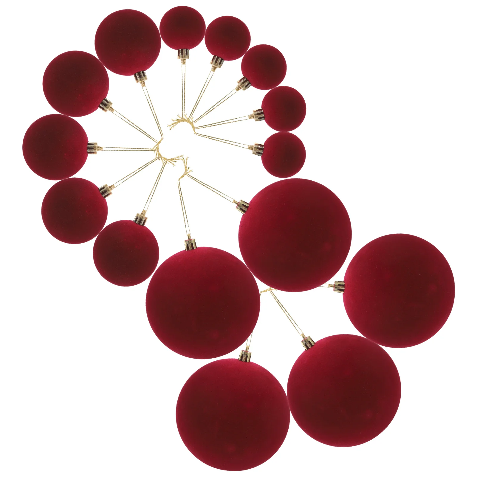 

15 Pcs Velvet Decorations Valentine's Day Party Room nament Festive Craft Supplies Sturdy Large Round Decoration