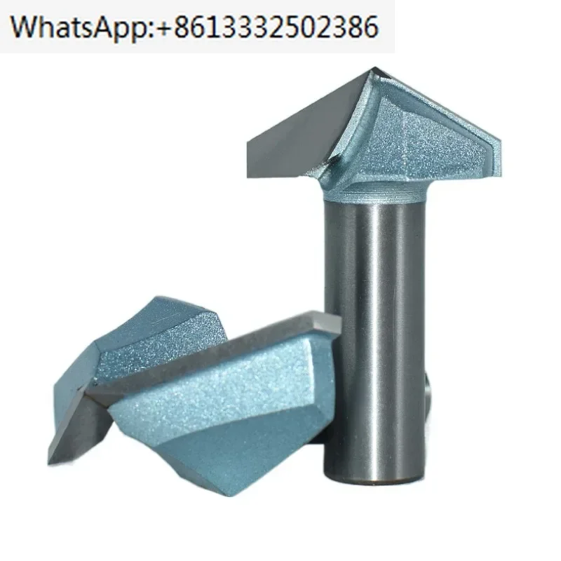 

2PCS 120 ° V-shaped cutter, medium grade, high-end 3D carving cutter, chamfering cutter, density board CNC cutter