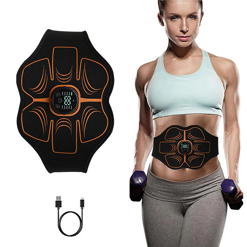 

Abdominal Muscle Stimulator Belt EMS Trainer Toner Waist Ab Toning Belts Body Slimming Weight Loss For Home Fitness Equiment