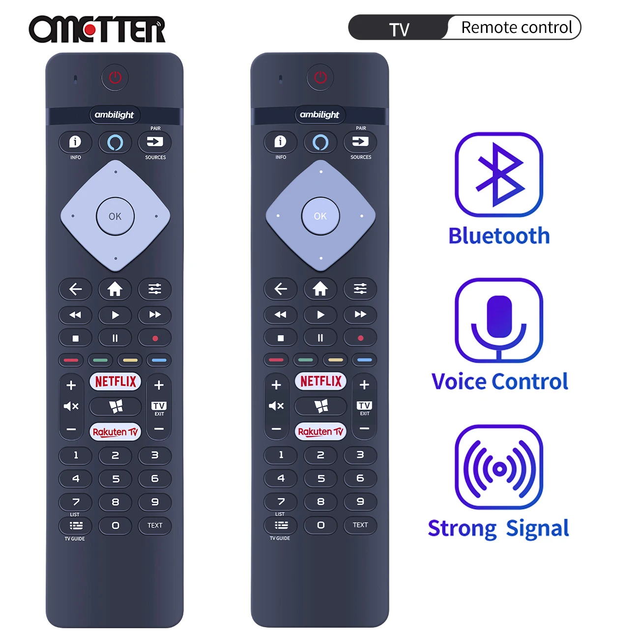 Suitable for Philips Voice Ambilight TV Remote Control 43PUS8105 50PUS7855 70PUS7855 RC4154405/01R