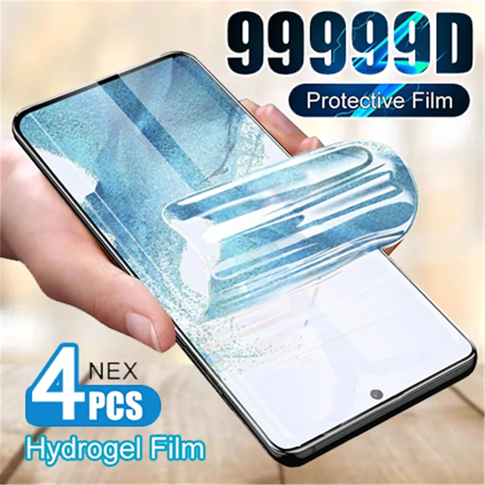 4PCS Hydrogel Screen Protector For Samsung A52s A72 A73 A53 A71 A51 A50 S21 S20 FE S22 S23 Ultra S10 9 Plus Soft Protection Film