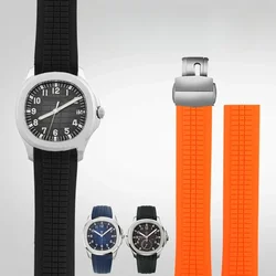 For Patek Philippe 21mm Watchband Aquanaut Grenade 5164 5167 Series Safety Silicone Men Replace with Tool Watch Strap