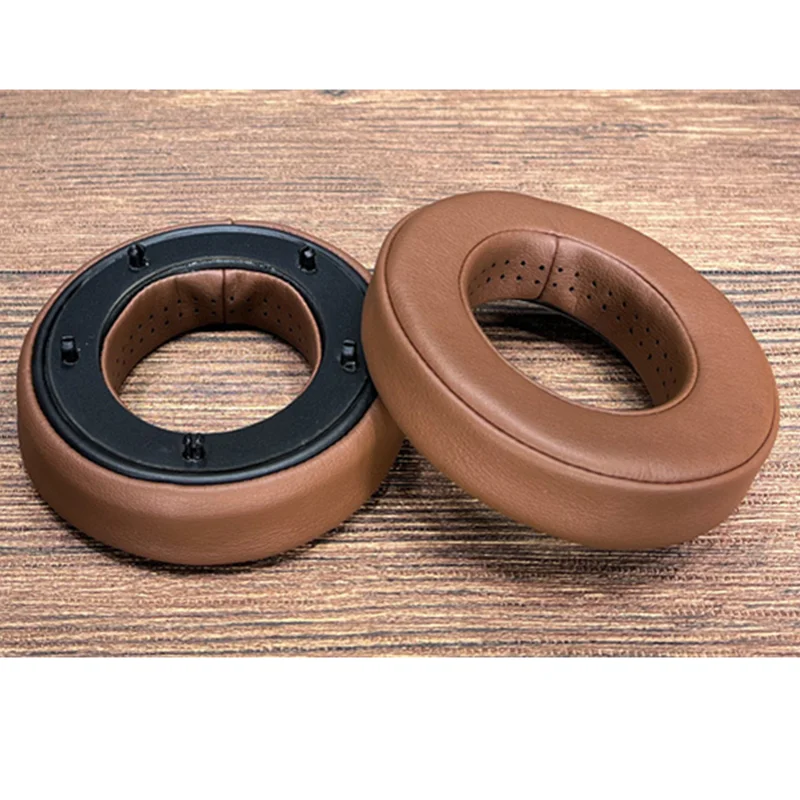 Almohadillas de cuero de proteína para auriculares, almohadillas de repuesto para auriculares focales transparentes MG ELEGIA UTOPIA S TELLIA, espuma viscoelástica, color negro y gris