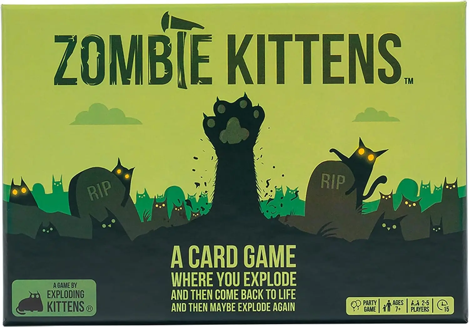 Exploring Kittens Zombie Cat Card Game - A fun family card game suitable for adults, teenagers, and children\'s night entertainme