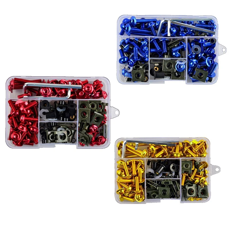 177Pcs Windscreen Cover Set Screws Fairing Set Screws Motorbike Accessories