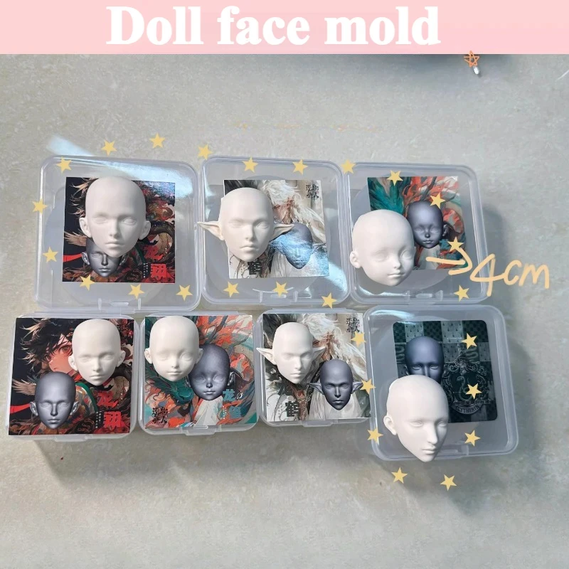 Ultralight Clay Cartoon Doll Face Hand Silicone Mold DIY Ceramic Doll Polymer Clay Animation Character Face Contours Making Tool