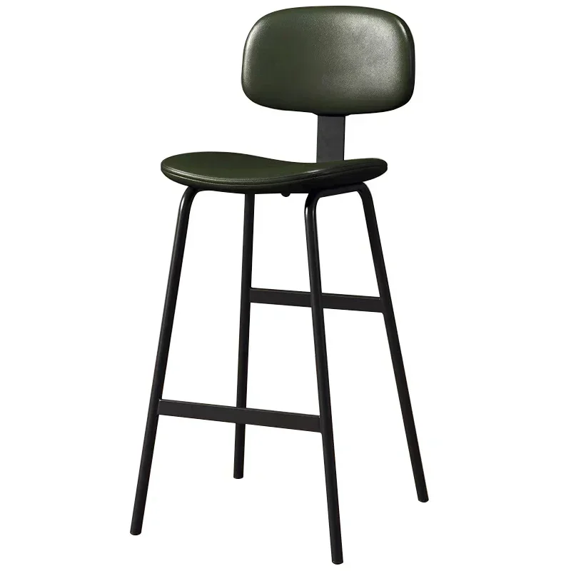 Industrial Style IronWork High Stool: Soft Bag Back Bar Chair Simple Modern Household Furniture Eco-friendly Baking Paint