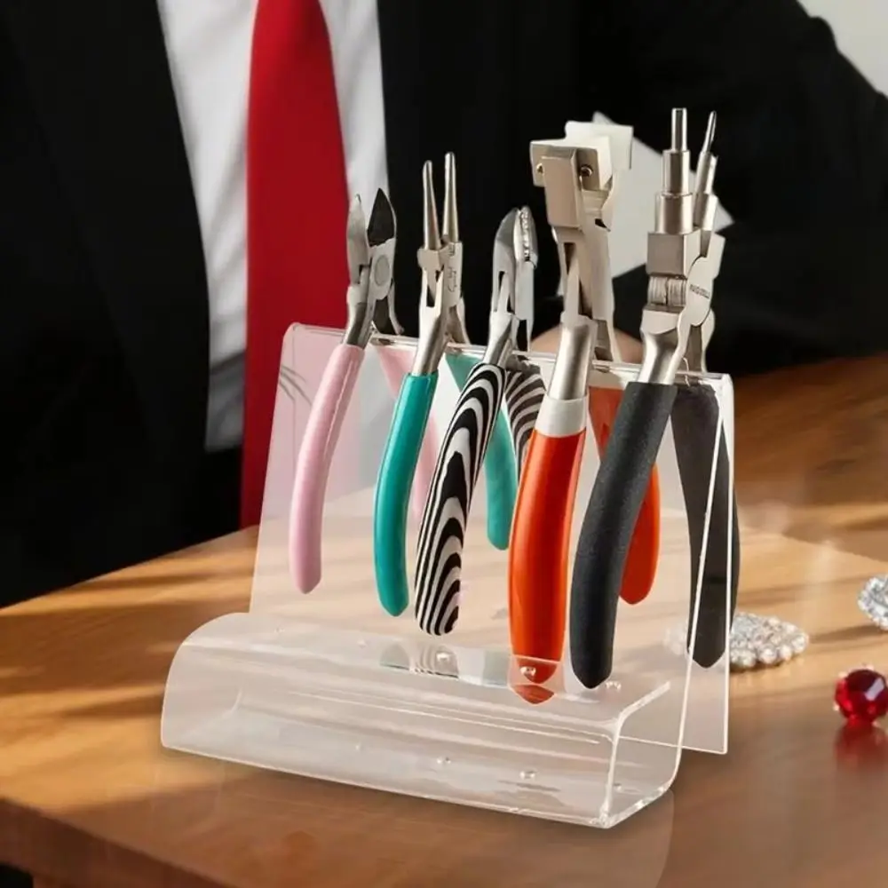 Space Saving Design Acrylic Pliers Holder Display Rack Modern Jewelry Tool Organizer Holder Stand Transparent