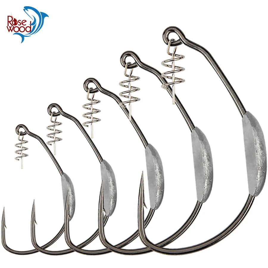 Spinpoler 5/0 7/0 10/0 Heavy Duty Wide Gap Weighted Swimbait Hook With Centering Pin Offset Fishing Hooks Trout Bass Pike Tackle