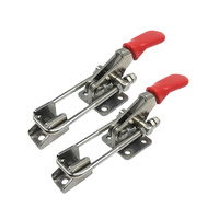 2Pcs Metal Toggle Clamp Latch Adjustable U-Shaped Bar for Cabinet Door Box Install Home Office Factory Use