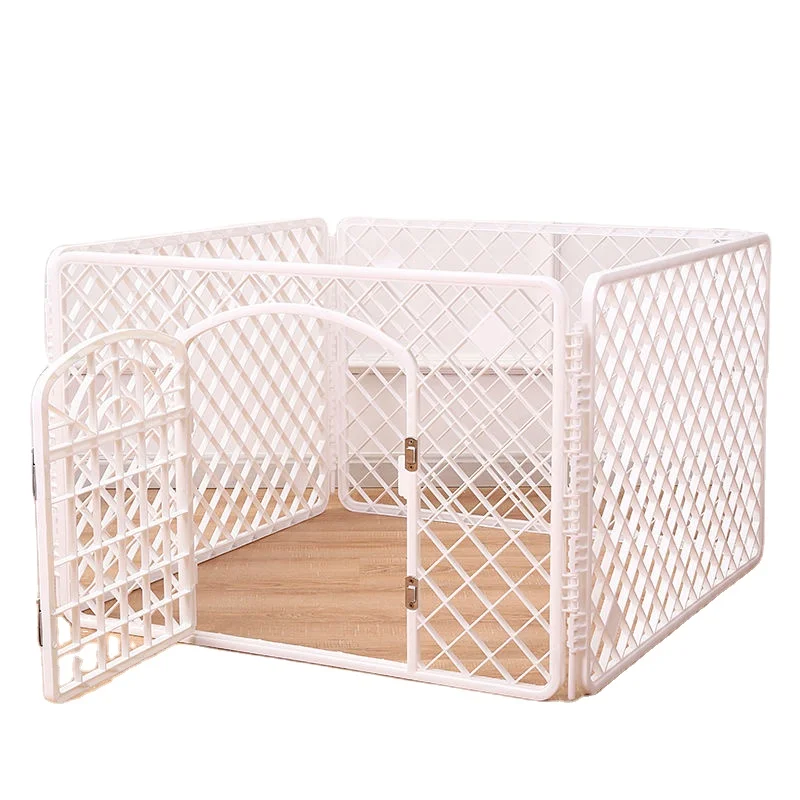 Foldable Metal Pet Exercise Playpen Indoor Outdoor Enclosure With Gate For Dogs Cats Or Small Animals