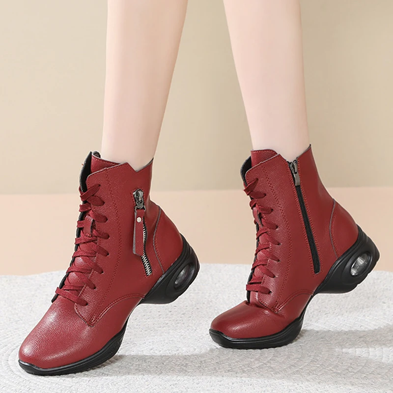

Air cushion dance boots women's jazz modern dance shoes soft sole sailor women's square dance shoes sports boots size 34-42