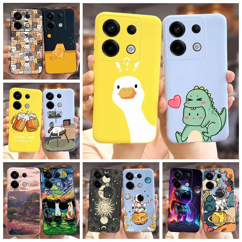 For Xiaomi Poco X6 Pro 5G Case Cute Fashion Cartoon Cover Soft TPU Phone Cases For Xiaomi Poco X6 PocoX6 Pro X6Pro Fundas Bumper