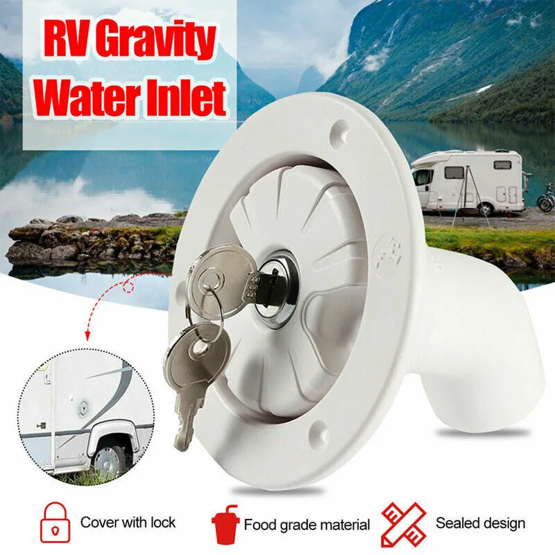 1set RV Fresh Water Locking Inlet Hatch Filler Cap Set Brand New For Motorhome Caravan Camper Van RV Accessories view 2