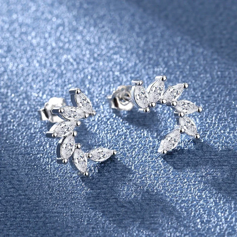 

Earrings For Women Statement Delicate Cubic Zirconia Marquise Versatile Women Accessories Gift Romantic Bridal Marriage Earrings